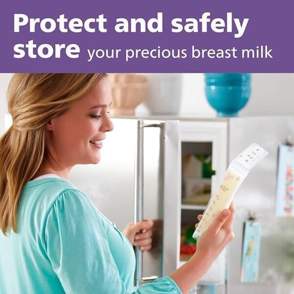 Philips AVENT Breast Milk Storage Bags, Clear, 6 O... - Image 4
