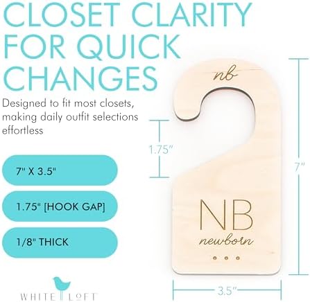 Baby Clothes Dividers for Closet – Wood Size Divid... - Image 5