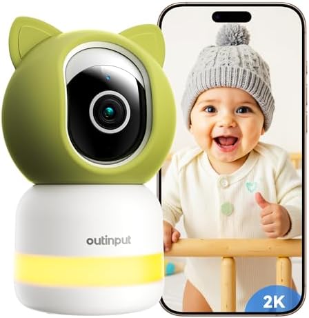 Outinput 2K 4MP WiFi Baby Monitor with Camera and ... - Image 2