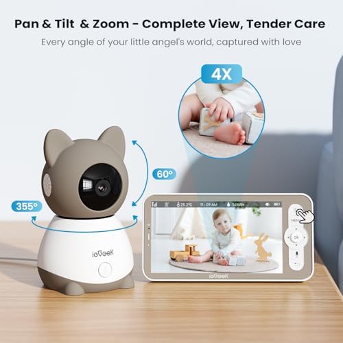 ieGeek Baby Monitor with 2K Camera and Audio - Vid... - Image 7
