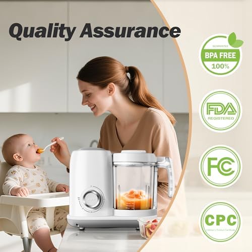Baby Food Maker with Steam Basket - BPA-Free Baby ... - Image 8