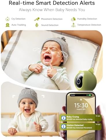 Outinput 2K 4MP WiFi Baby Monitor with Camera and ... - Image 5