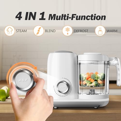 Baby Food Maker with Steam Basket - BPA-Free Baby ... - Image 3