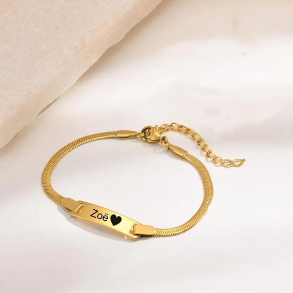 Personalized Baby Name Bracelet, 18k Gold Custom N... - Image 5