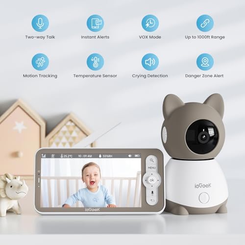 ieGeek Baby Monitor with 2K Camera and Audio - Vid... - Image 3