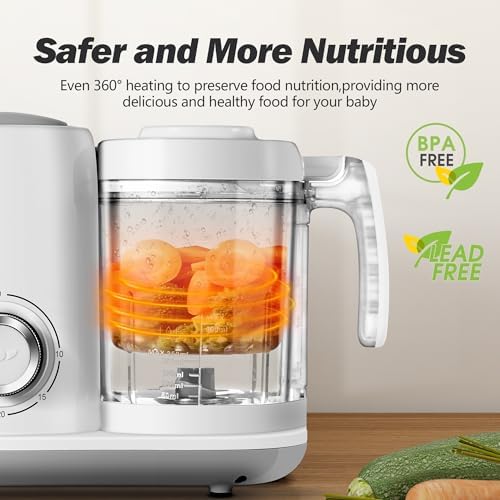 Baby Food Maker with Steam Basket - BPA-Free Baby ... - Image 7