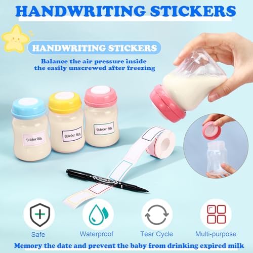 12 Pack Breast Milk Storage Bottles 6oz 180ml with... - Image 4