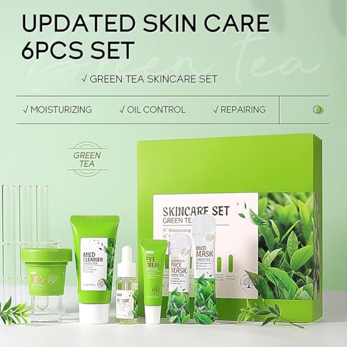 Green Tea Skincare Set, Organic Skin Care Kits Gif... - Image 3