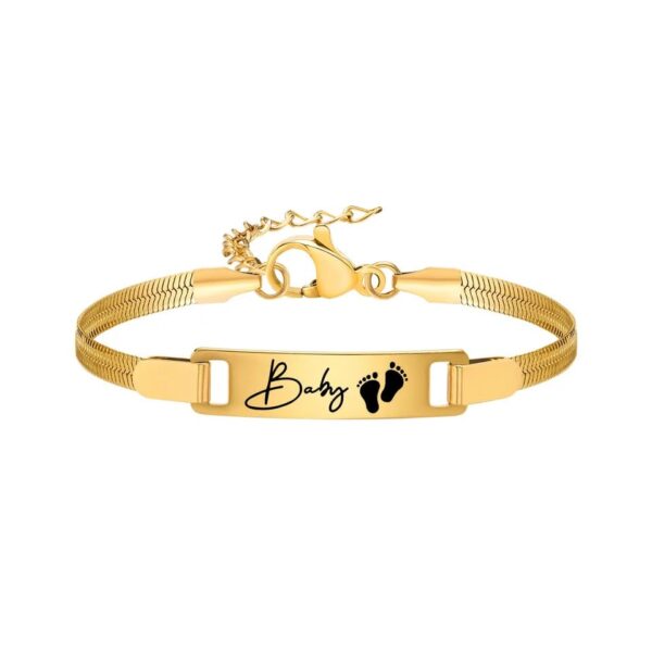 Personalized Baby Name Bracelet, 18k Gold Custom N... - Image 2