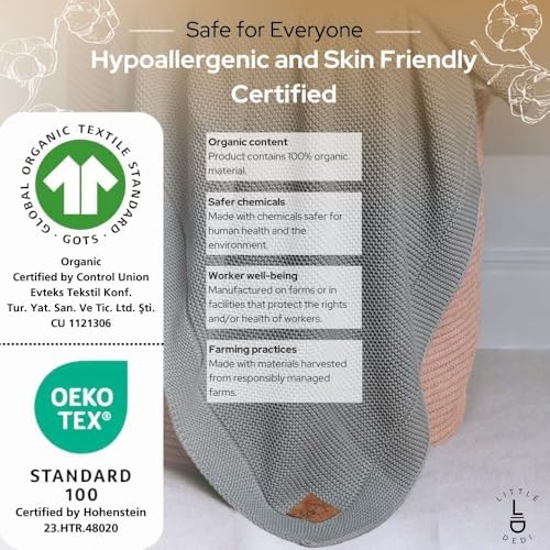 100% Organic Cotton GOTS Certified Baby Knitted Bl... - Image 7