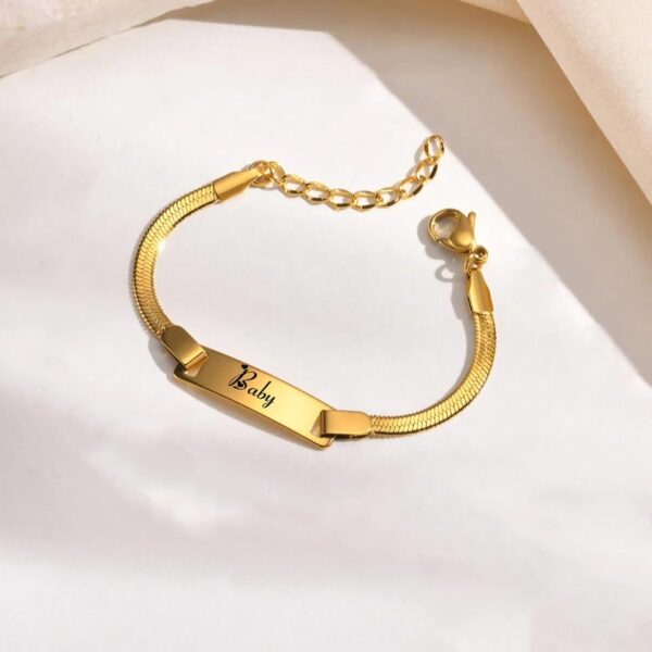 Personalized Baby Name Bracelet, 18k Gold Custom N... - Image 3