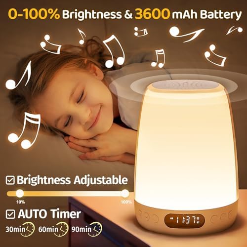 One Fire Sound Machine Baby Night Light for Kids, ... - Image 6